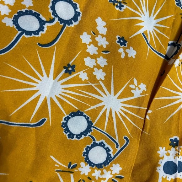 ModCloth On Cloud Nineties Yellow Printed Shift Mini Dress NWT Size Large - Picture 7 of 9